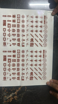 Premium Gold Switch Label Stickers – Fan, Light, AC Icons