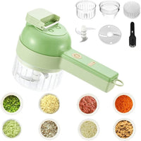 4-in-1 Electric Vegetable Cutter | Portable Food Chopper