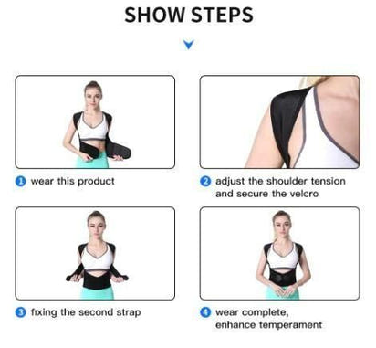 Adjustable Back Posture Corrector Belt for Men & Women