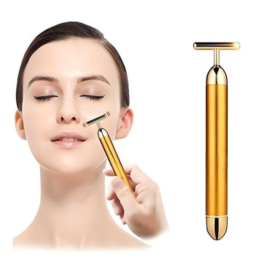 24K Gold Beauty Bar – Anti-Aging Electric Face Roller